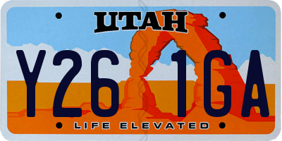 UT license plate Y261GA