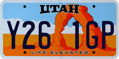 UT license plate Y261GP