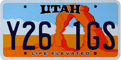 UT license plate Y261GS