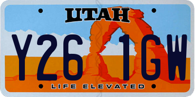 UT license plate Y261GW
