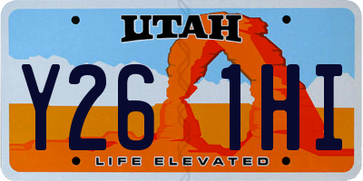 UT license plate Y261HI