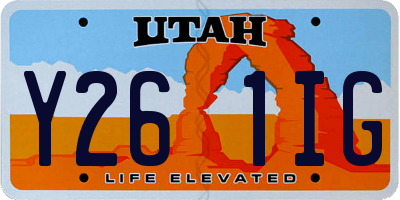 UT license plate Y261IG