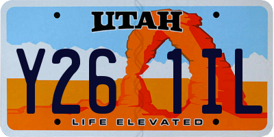 UT license plate Y261IL