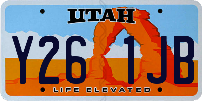 UT license plate Y261JB