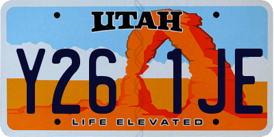 UT license plate Y261JE