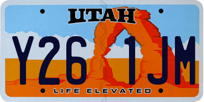 UT license plate Y261JM
