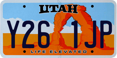 UT license plate Y261JP