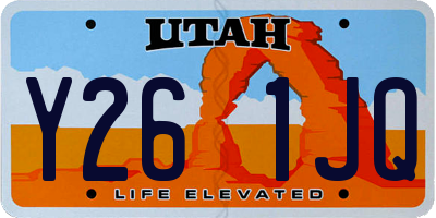 UT license plate Y261JQ