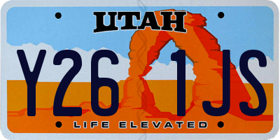 UT license plate Y261JS