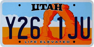 UT license plate Y261JU