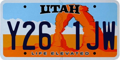 UT license plate Y261JW