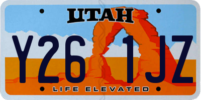 UT license plate Y261JZ