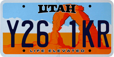 UT license plate Y261KR