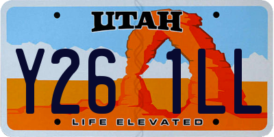 UT license plate Y261LL