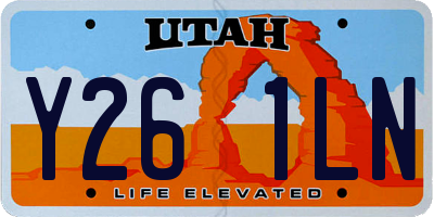 UT license plate Y261LN