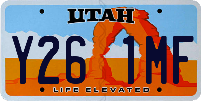 UT license plate Y261MF