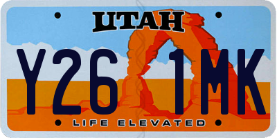UT license plate Y261MK