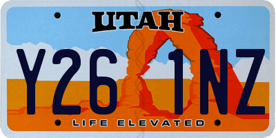 UT license plate Y261NZ