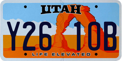 UT license plate Y261OB