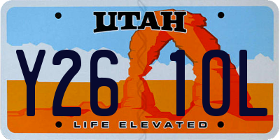 UT license plate Y261OL