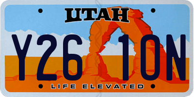UT license plate Y261ON