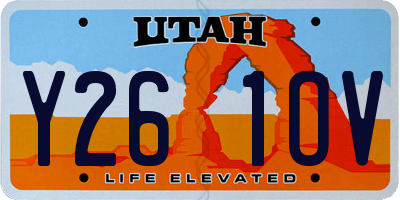 UT license plate Y261OV