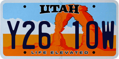 UT license plate Y261OW