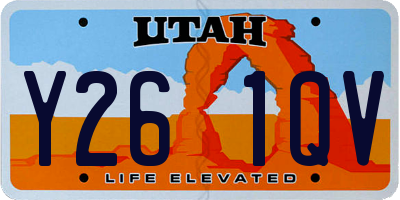 UT license plate Y261QV