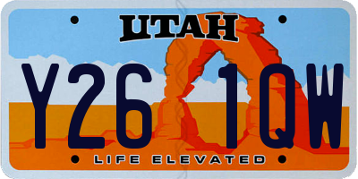 UT license plate Y261QW