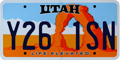 UT license plate Y261SN