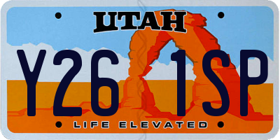 UT license plate Y261SP