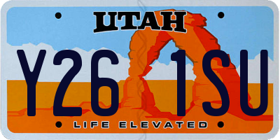 UT license plate Y261SU