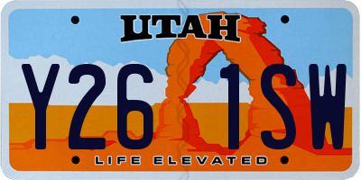 UT license plate Y261SW