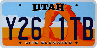 UT license plate Y261TB