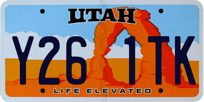 UT license plate Y261TK