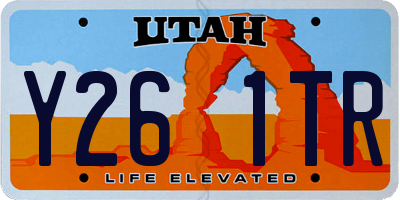 UT license plate Y261TR