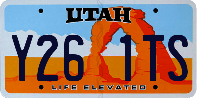 UT license plate Y261TS