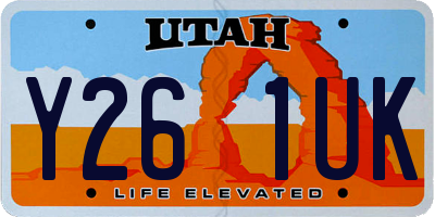 UT license plate Y261UK