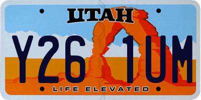 UT license plate Y261UM