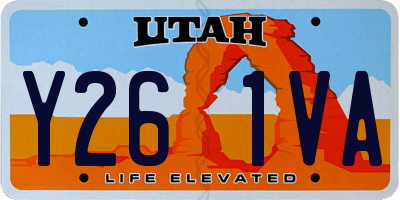 UT license plate Y261VA