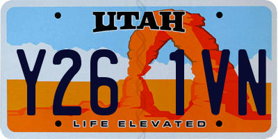 UT license plate Y261VN