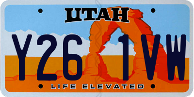 UT license plate Y261VW