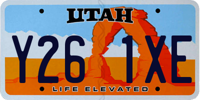 UT license plate Y261XE