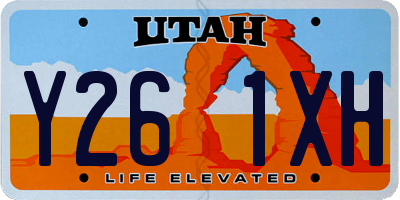 UT license plate Y261XH