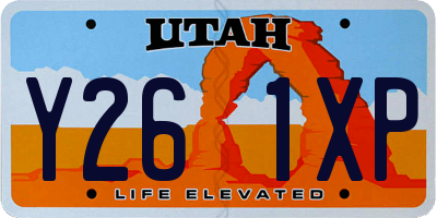 UT license plate Y261XP