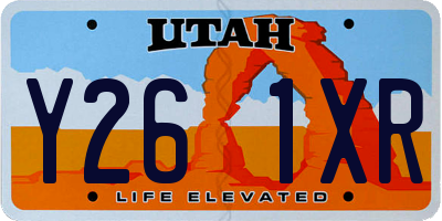 UT license plate Y261XR