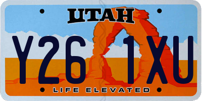 UT license plate Y261XU