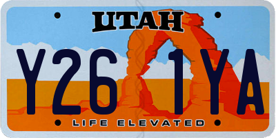 UT license plate Y261YA