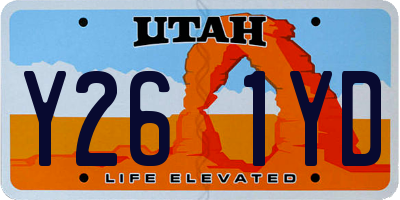 UT license plate Y261YD
