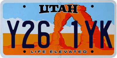 UT license plate Y261YK